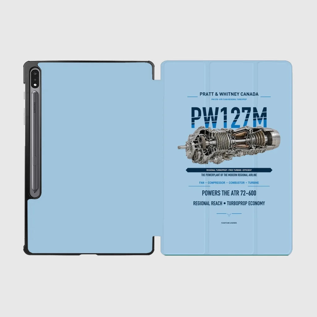 PW127M design on light blue samsung tablet tablet case