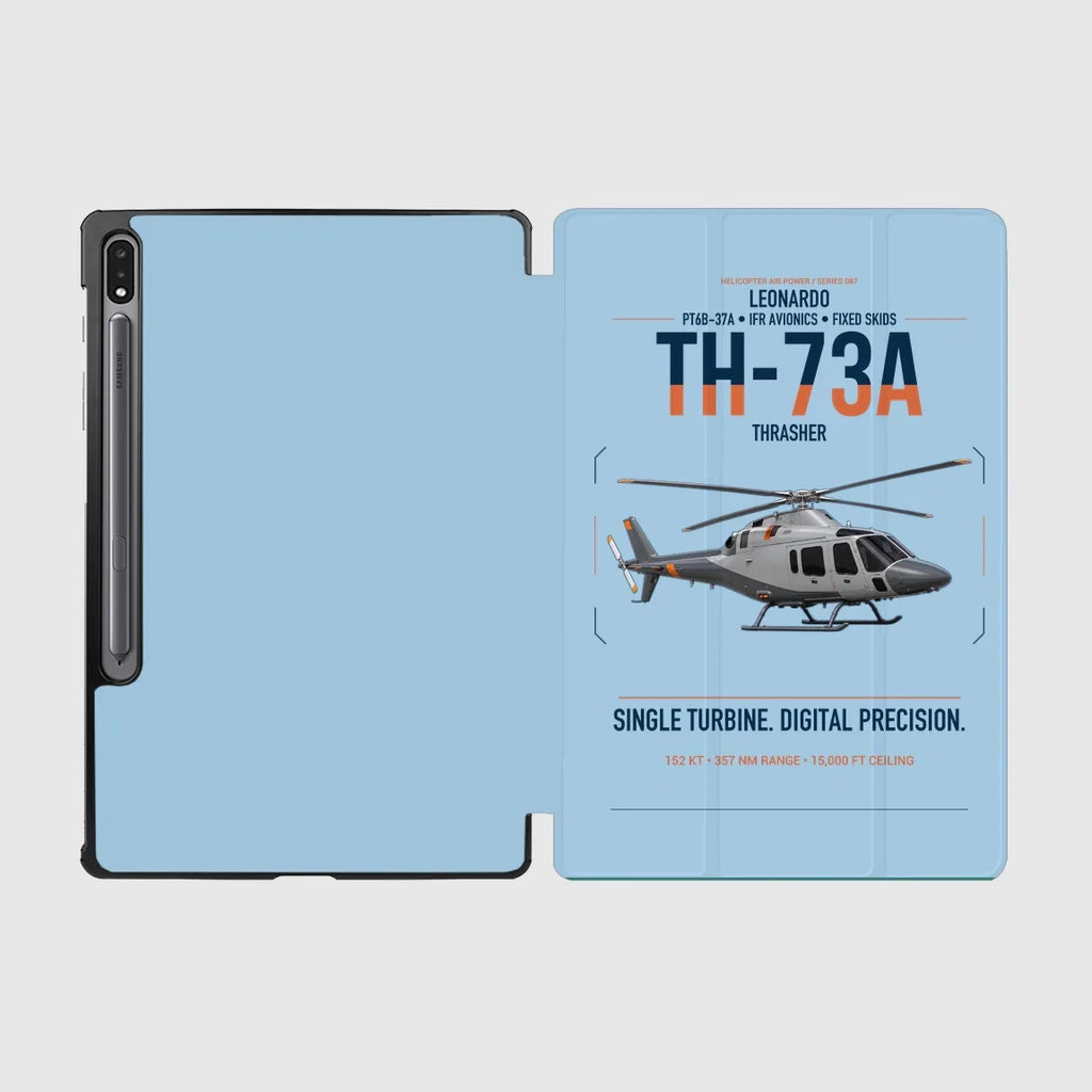 Leonardo TH-73A Thrasher design on light blue samsung tablet tablet case