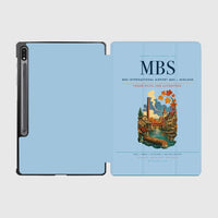 Thumbnail for MBS International Airport (MBS) design on light blue samsung tablet tablet case