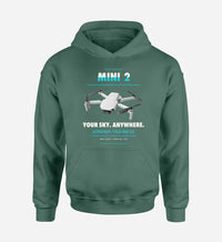 Thumbnail for DJI Mini 2 design on green hoodie single side