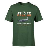 Thumbnail for Atlantique 2 Standard 6 design on dark green double-side t-shirt, single-side print