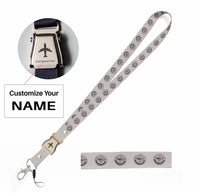Thumbnail for Aviation Lovers seat belt lanyard - light gray with name
