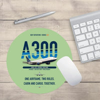 Thumbnail for Airbus A300C4-203 design on light green round mouse pad