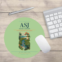 Thumbnail for Amami Airport (ASJ) design on light green round mouse pad