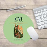 Thumbnail for Chiayi Airport (CYI) design on light green round mouse pad