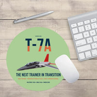 Thumbnail for T-7A Red Hawk design on light green round mouse pad