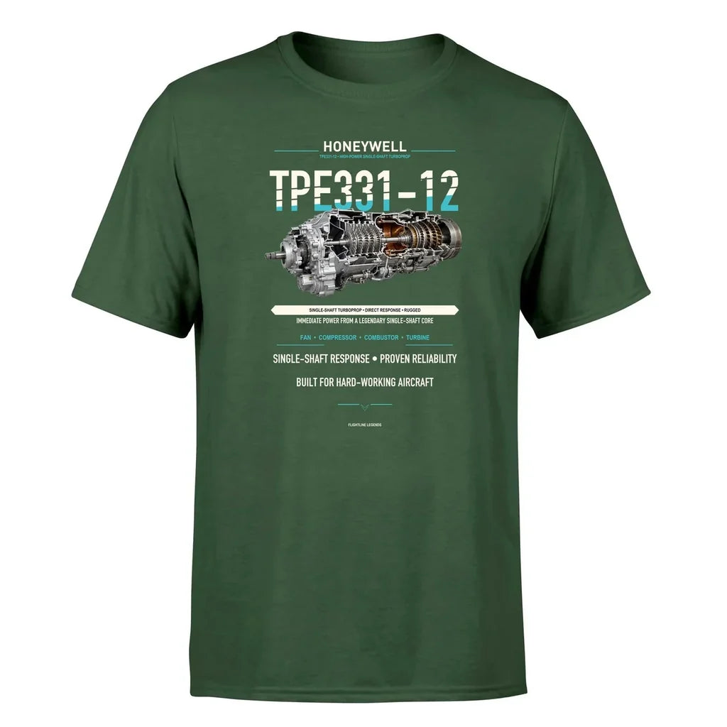 TPE331-12 design on dark green single side