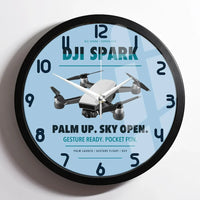 Thumbnail for DJI Spark design on light blue framed wall clock