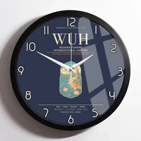 Thumbnail for Wuhan Tianhe International Airport WUH Wall-Clock Framed - Navy Blue