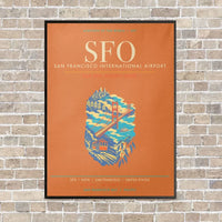 Thumbnail for San Francisco International Airport SFO - Canvas Framed - Orange