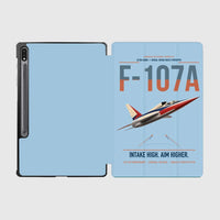 Thumbnail for F-107A Ultra Sabre design on light blue samsung tablet tablet case