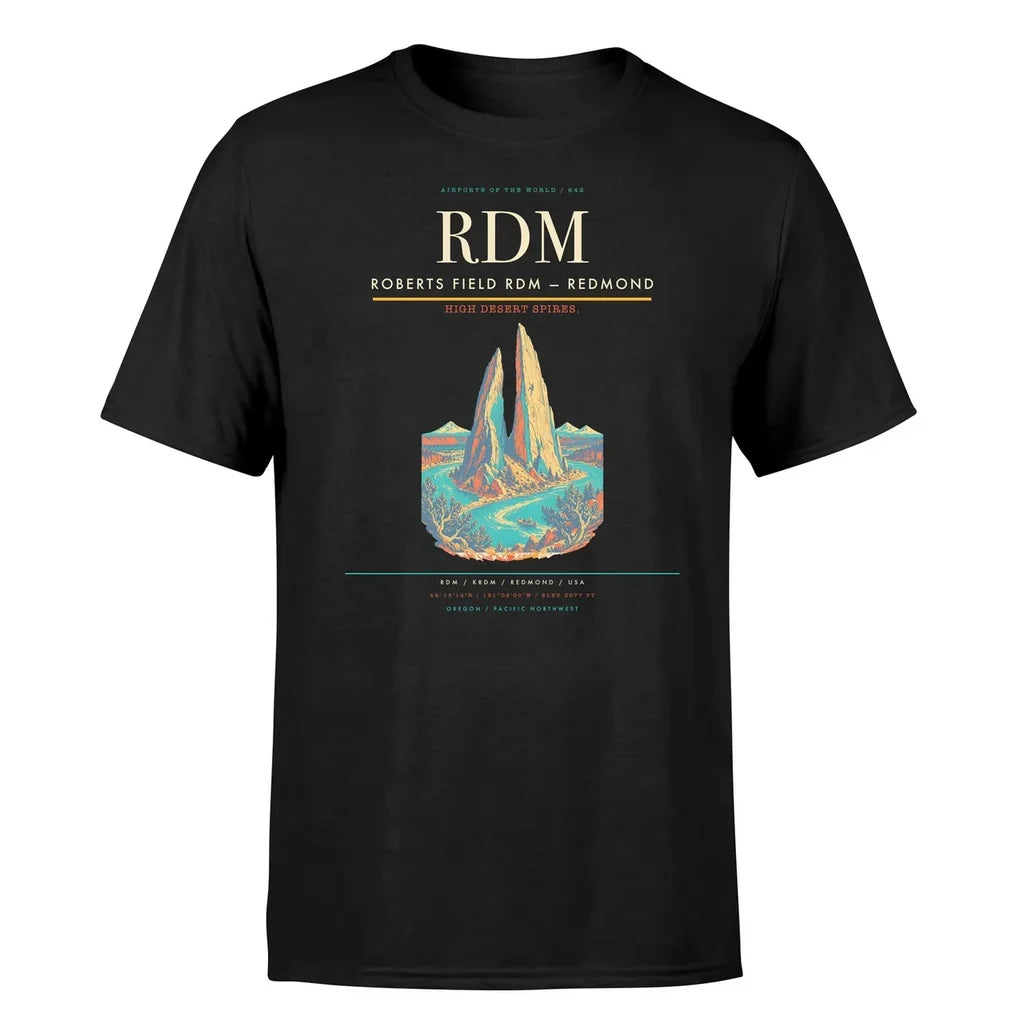 Roberts Field (RDM) T-Shirt single-side front print in Black | roberts-field-rdm-double-side-t-shirt