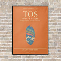 Thumbnail for Troms Airport TOS - Canvas Framed - Orange