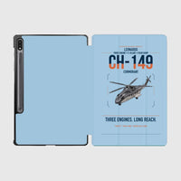 Thumbnail for Leonardo CH-149 Cormorant design on light blue samsung tablet tablet case