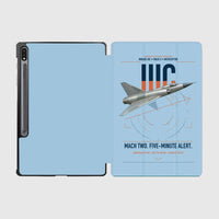 Thumbnail for Dassault Mirage IIIC design on light blue samsung tablet tablet case