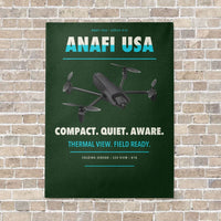 Thumbnail for Parrot ANAFI USA vertical canvas print - no frame - dark green background
