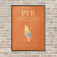 Thumbnail for Aeropuerto Internacional Licenciado Gustavo Diaz Ordaz PVR - Canvas Framed - Orange