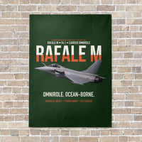 Thumbnail for Dassault Rafale M F4.1 Carrier Omnirole Network vertical canvas print - no frame - dark green background