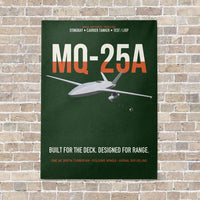 Thumbnail for MQ-25A STINGRAY vertical canvas print - no frame - dark green background