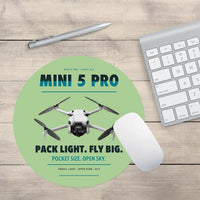 Thumbnail for DJI Mini 5 Pro design on light green round mouse pad