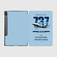 Thumbnail for Boeing 737-300 Classic design on light blue samsung tablet tablet case