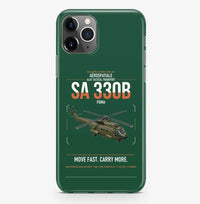Thumbnail for Aérospatiale SA 330B Puma design on dark green magsafe iphone case, for iPhone Pro Max