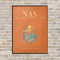 Thumbnail for Lynden Pindling International Airport Nassau NAS - Canvas Framed - Orange