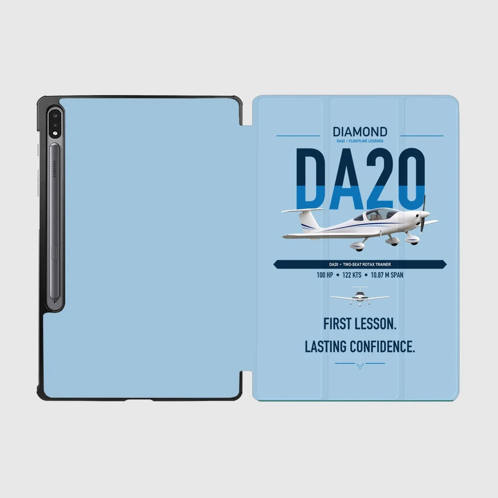 Diamond DA20 design on light blue samsung tablet tablet case