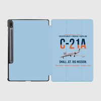 Thumbnail for C-21A Learjet Small Jet Big Mission design on light blue samsung tablet tablet case