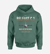 Thumbnail for Short Belfast C.1 design on green double-side hoodie, single-side print