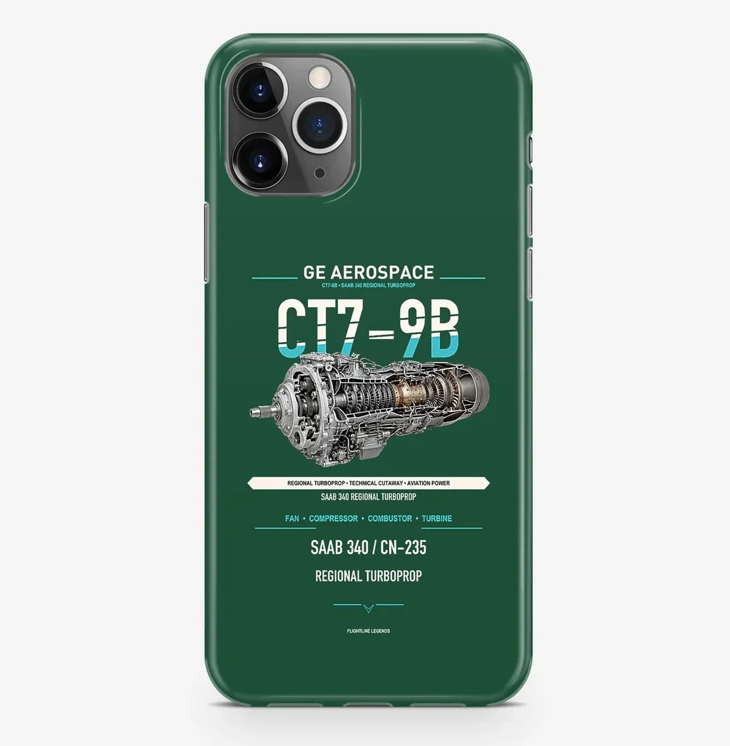 CT7-9B Case ProMax design on dark green iphone case promax