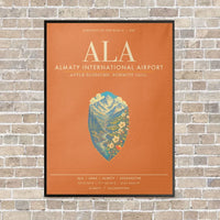 Thumbnail for Almaty International Airport ALA - Canvas Framed - Orange