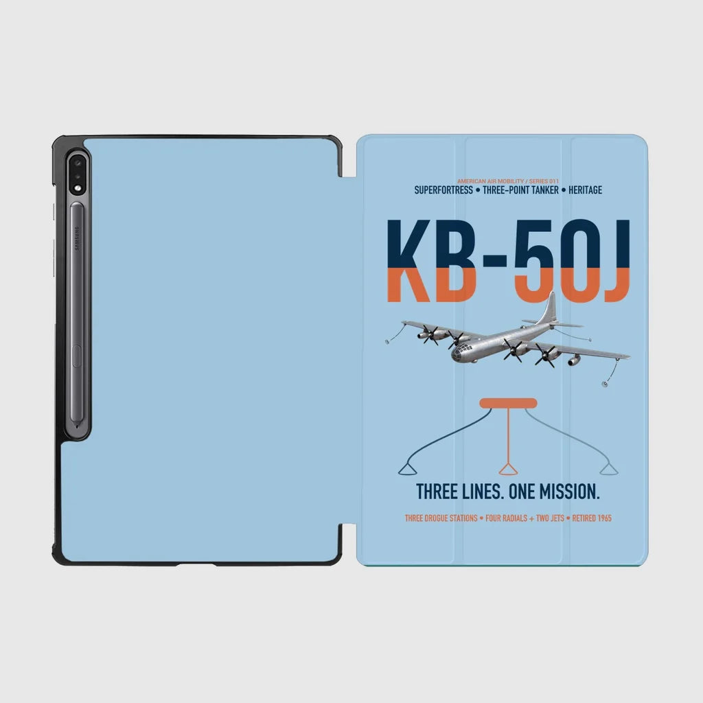 KB-50J Superfortress design on light blue samsung tablet tablet case