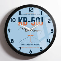 Thumbnail for KB-50J Superfortress design on light blue framed wall clock