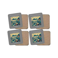 Thumbnail for The Cave Of Winds Survey - Designed Coasters design on gray 4-pieces-set