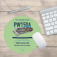 Thumbnail for PW150A design on light green round mouse pad