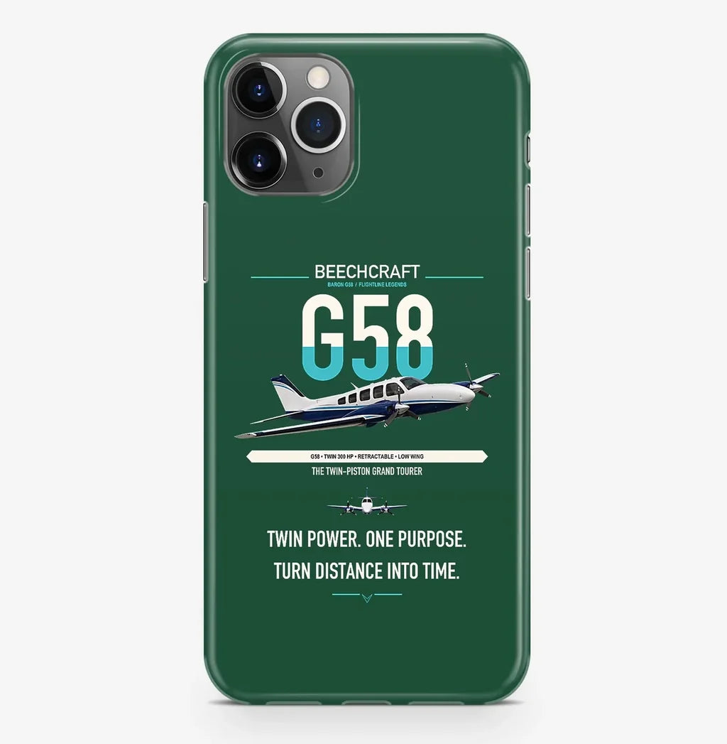 Beechcraft Baron G58 design on dark green magsafe iphone case, for iPhone Pro Max