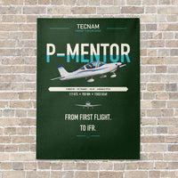 Thumbnail for Tecnam P-Mentor vertical canvas print - no frame - dark green background