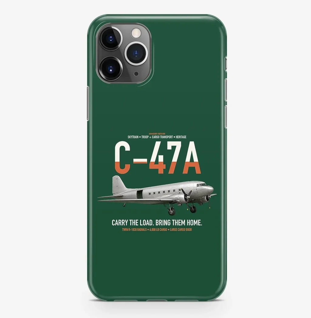C-47A Skytrain design on dark green magsafe iphone case, for iPhone Pro Max
