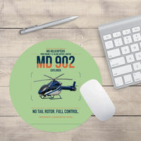 Thumbnail for MD Helicopters MD 902 Explorer design on light green round mouse pad