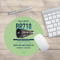 Thumbnail for BR710 design on light green round mouse pad