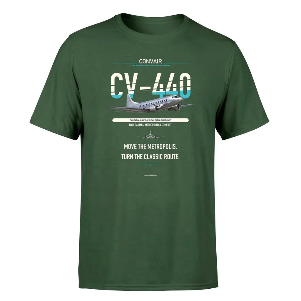 Convair CV-440 Metropolitan design on dark green single side