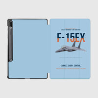 Thumbnail for F-15EX Eagle II Connect Carry Control design on light blue samsung tablet tablet case