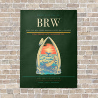 Thumbnail for Wiley Post–Will Rogers Memorial Airport BRW — Utqiagvik vertical canvas print - no frame - dark green background