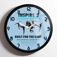 Thumbnail for DJI Inspire 2 design on light blue framed wall clock