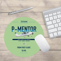 Thumbnail for Tecnam P-Mentor design on light green round mouse pad