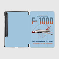 Thumbnail for F-100D Super Sabre design on light blue samsung tablet tablet case