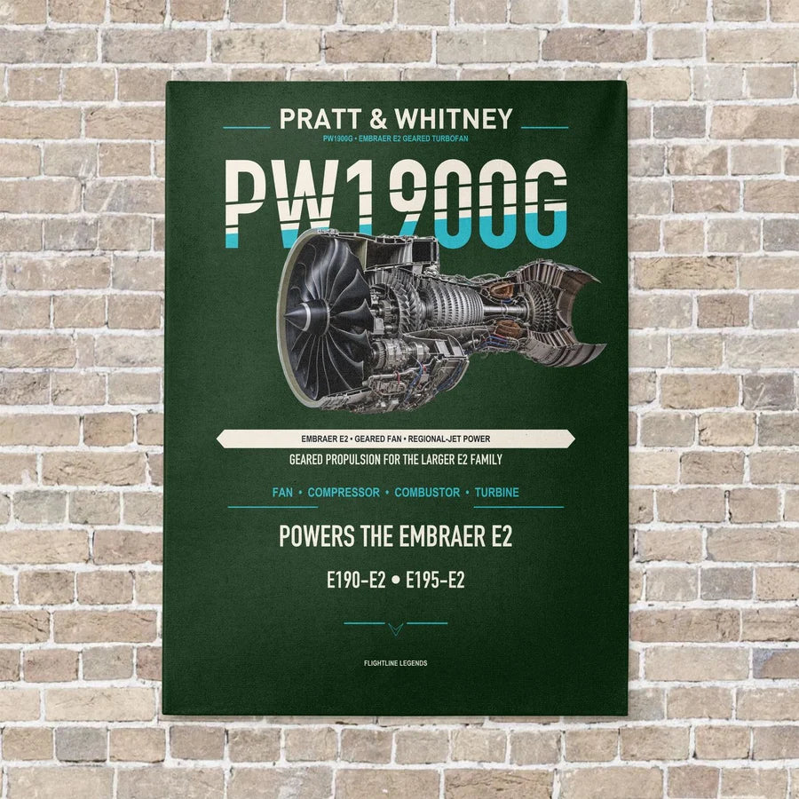 PW1900G vertical canvas print - no frame - dark green background