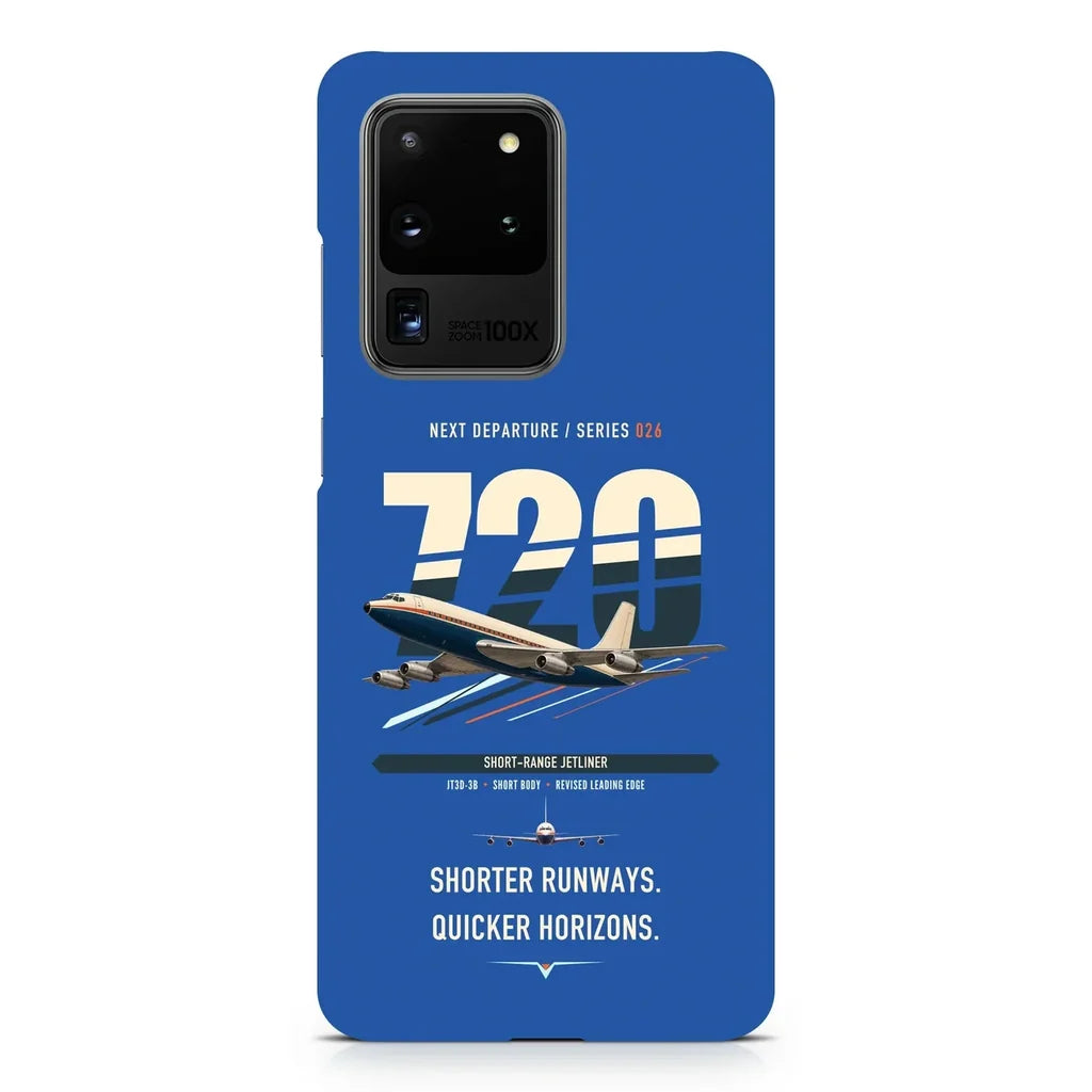 Boeing 720B design on samsung case - blue