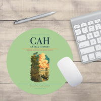 Thumbnail for Cà Mau Airport (CAH) design on light green round mouse pad